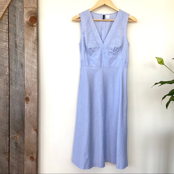 J. Crew 💯 cotton midi dress with back tie - Picture 1 of 10